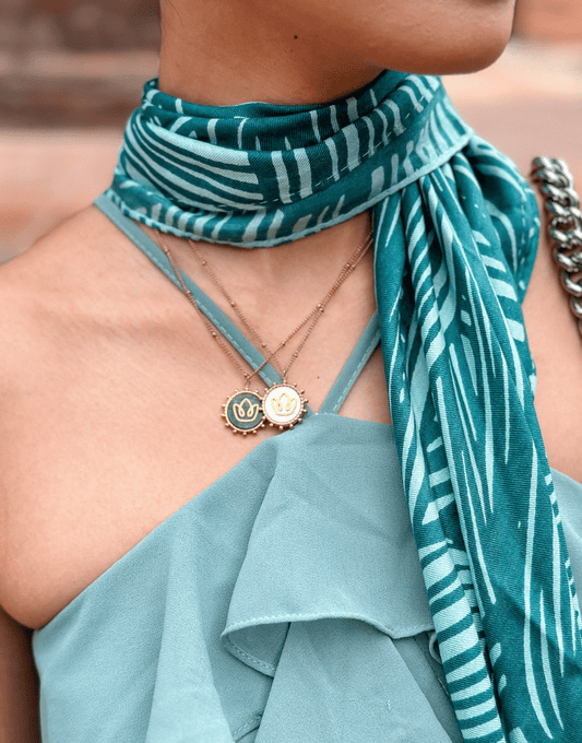 Roxy & Kelly - foulard en soie fait main émeraude ou orange