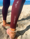 Burgundy : legging & brassière, tenue fitness super gainante