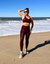 Burgundy – brassière fitness gainante pourpre brillant