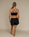 PETAL Noir - Tenue fitness short et brassière