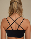 PETAL Noir - Tenue fitness short et brassière