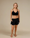 PETAL Noir - Tenue fitness short et brassière