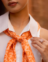 Roxy & Kelly - foulard en soie fait main émeraude ou orange