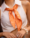 Roxy & Kelly - foulard en soie fait main émeraude ou orange