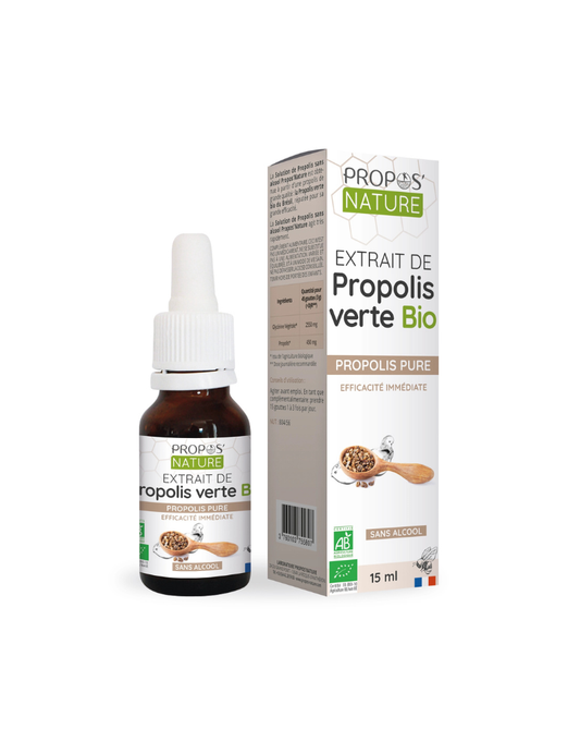 Extrait de Propolis Verte Bio – Sans Alcool | Immunité Naturelle – 15 ml