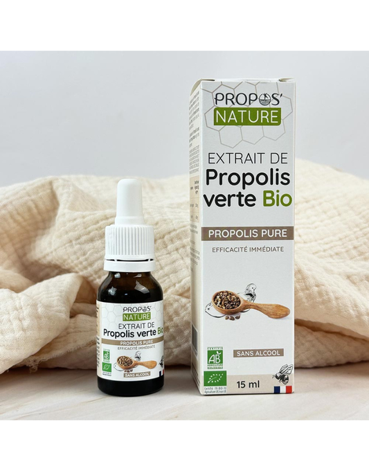 Extrait de Propolis Verte Bio – Sans Alcool | Immunité Naturelle – 15 ml