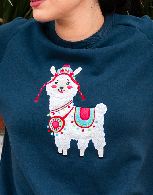 Alpaca - sweatshirt col rond coton bio